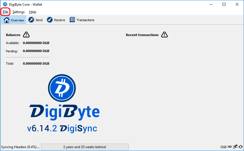 Digibyte Core pénztárca